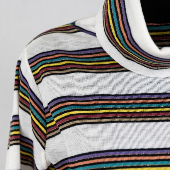 Helen Sue turtleneck striped sweater size L - Picture 5 of 10